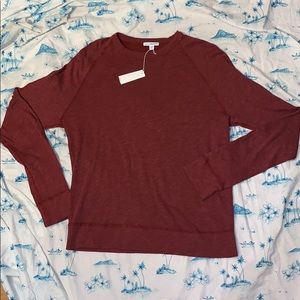 James Perse Long Sleeve Shirt - Crewneck Supima